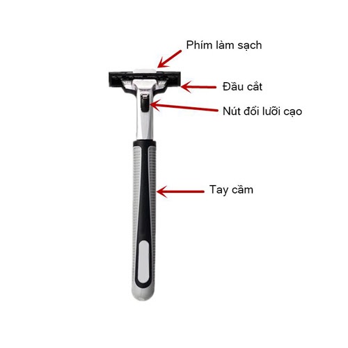 Set dao cạo râu 36 lưỡi kèm thân dao và tuýp kem chăm sóc da chuyên sâu