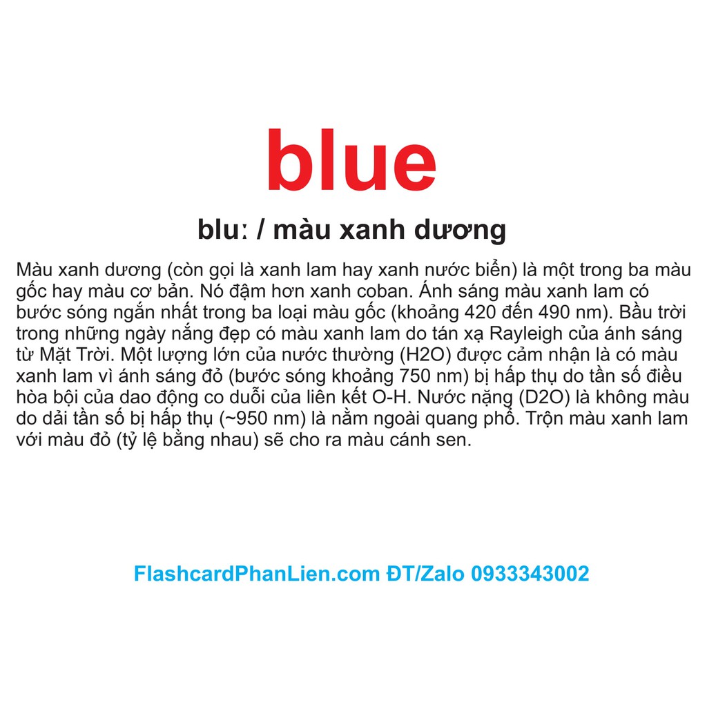 Thẻ học thông minh to 15x21cm flashcard màu sắc kiêm sách bìa cứng chuẩn Glenn Doman