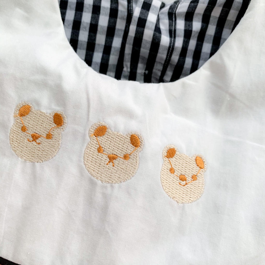Bộ áo liền quần in hình gấu dễ thương dành cho bé gái 0-2 tuổi