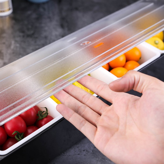Khay đựng bảo quản topping , hoa quả
