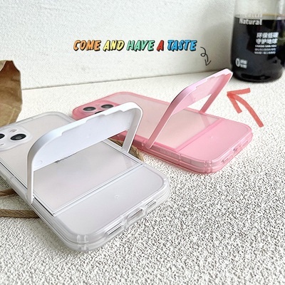 Ốp Điện Thoại Silicon tpu Trong Suốt Có Giá Đỡ Cho for  iphone 14 pro max 11 12 13 pro max mini XR XS 7 8 plus