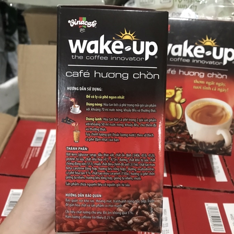 Cà phê Wake-Up Hương Chồn Hộp 18 gói x17g Mẫu Mới