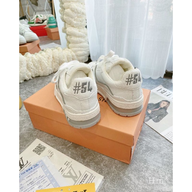 Hm(ẢNH THẬT) Giày Thể Thao Nữ Xanh Lá Kem Da Mềm Êm Fullbox Bill Túi Hãng Cao Cấp
