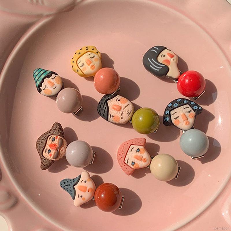 Kẹp Tóc Mỏ Vịt Hình Thỏ Màu Kẹo Dễ Thương Cho Bé Gái