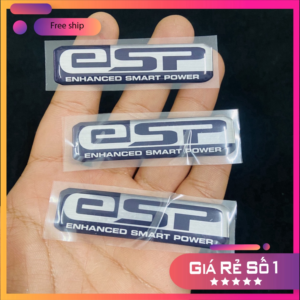 HCM  Logo tem nhựa nổi ESP hàng cao cấp sử dụng dán ốp pô e các dòng xe tay ga VARIO, AIRBLADE, SH, VISION ĐỒ CHƠI XE MÁ