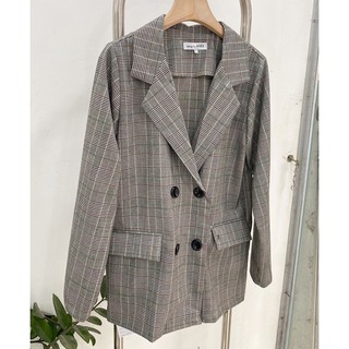 blazer kẻ 1 lớp