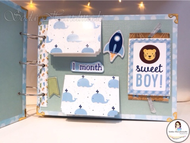 [Album ảnh Handmade cho bé]  Welcome Baby Boy