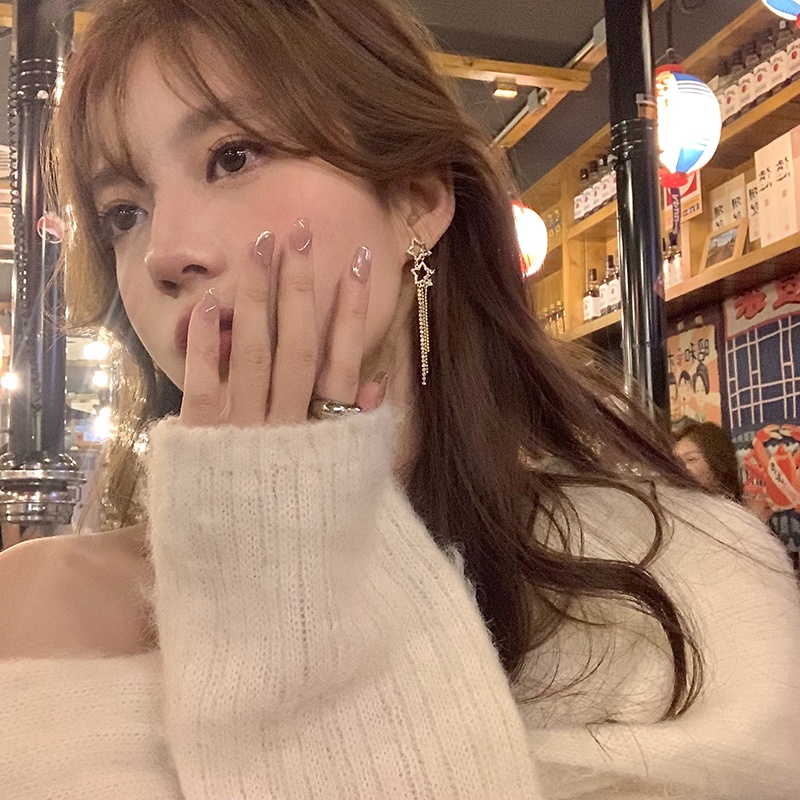 Bông Tai Dáng Dài Hình Ngôi Sao Thời Trang Hàn Quốc Mới 2022