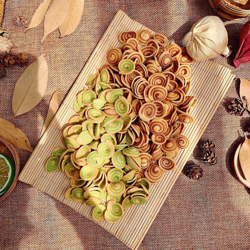 Bánh tai heo nhí 350g nhỏ xinh, giòn rụm, món bánh lỗ tai heo béo ngậy - Ăn vặt nhà Cốm