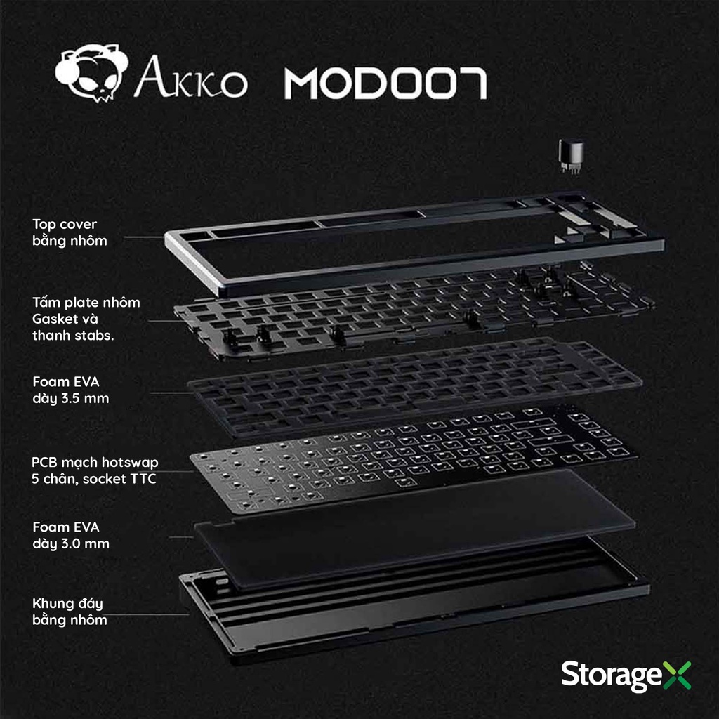 Kit bàn phím cơ AKKO Designer Studio – MOD007 / MOD007 v2  - Chính Hãng