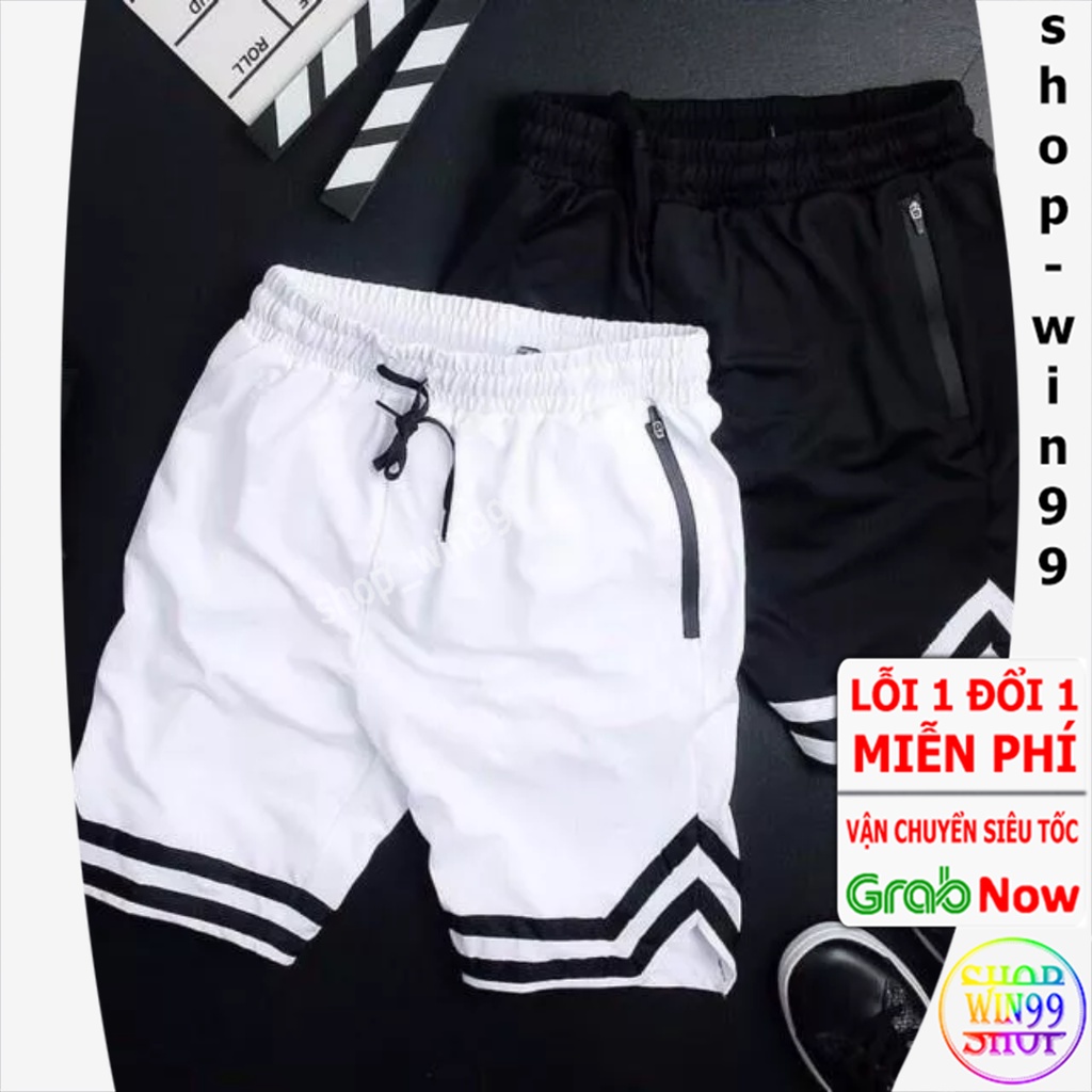 Xả Hàng 3 Ngày ] Quần Short BOLI Nam kiểu đùi Ngố lững có túi khóa kéo Chất thun Thoáng