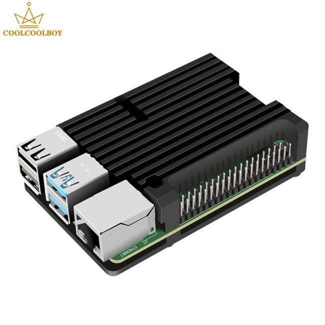 Hộp Nhôm Đựng Bảo Vệ Raspberry Pi 4 Kèm Quạt Tản Nhiệt Kép | BigBuy360 - bigbuy360.vn