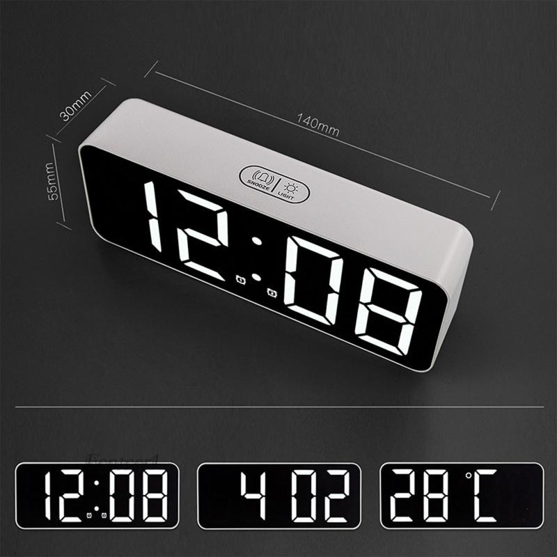 [Fenteer1] Đồng Hồ Báo Thức Điện Tử Màn Hình LED Lớn Để Bàn