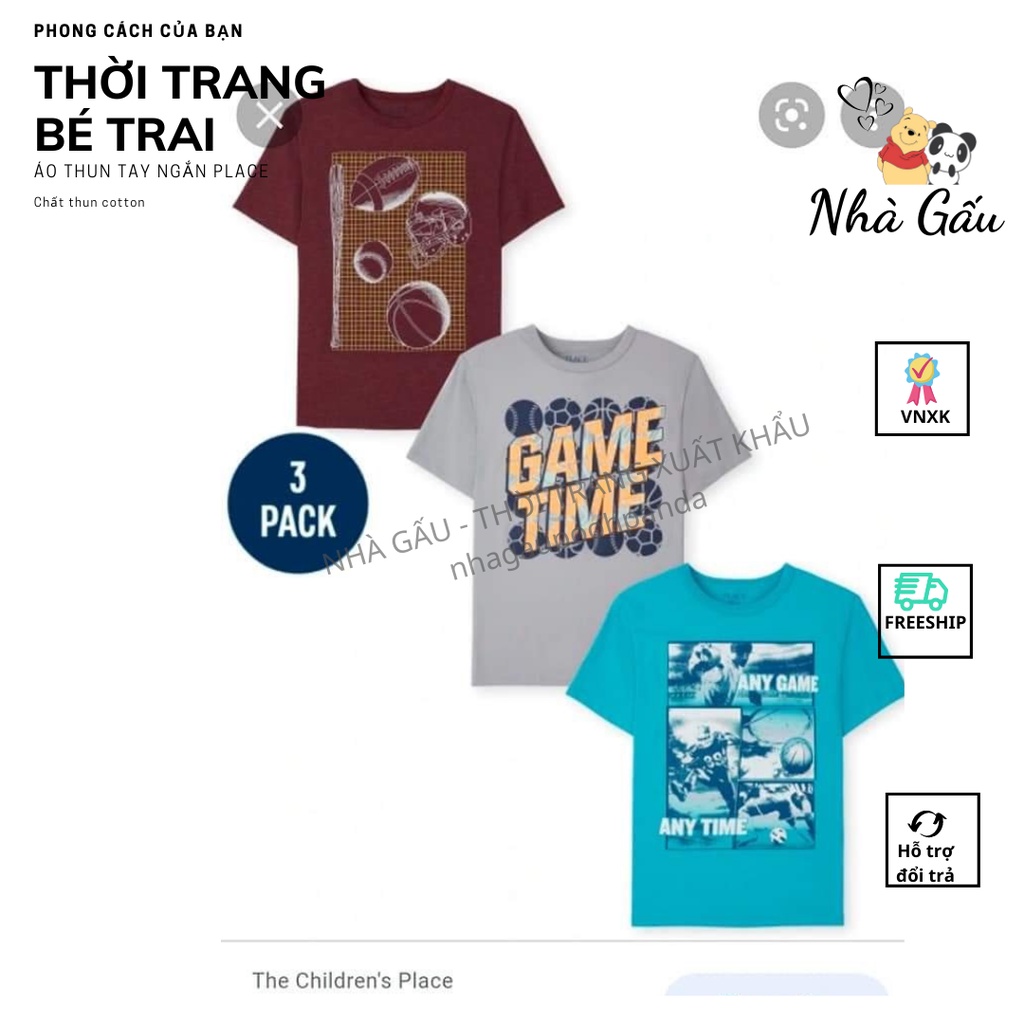 Áo thun bé trai Place size đại