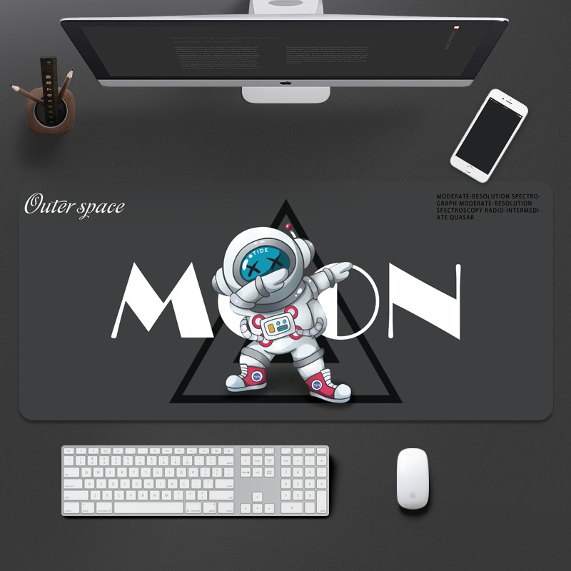 Miếng Lót Chuột Và Bàn Phím Cỡ Lớn In Hình Phi Hành Gia Sáng Tạo