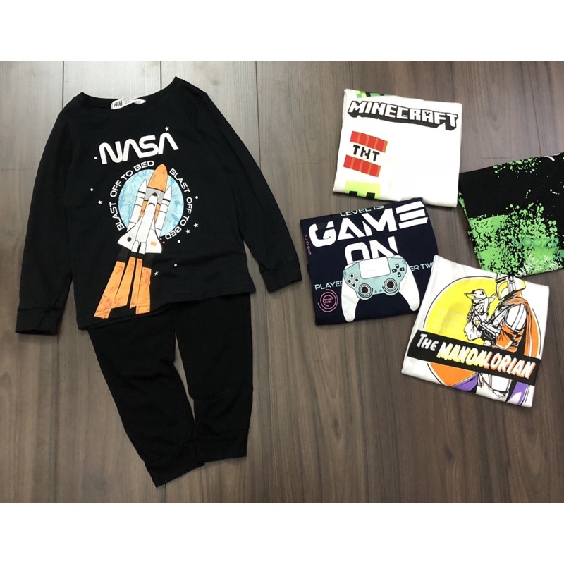 Bộ dài tay in hình hm cho bé trai dòng lớn size từ 22-48 cân