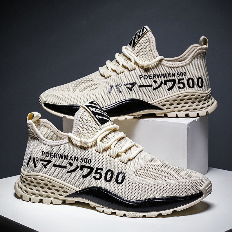 Giày sneaker nam thời trang sườn Chữ Trend501 2 màu | BigBuy360 - bigbuy360.vn