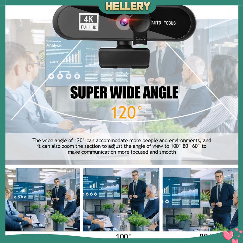 Webcam Full HD 4K Tự Động Lấy Nét Cho Phát Sóng Trực Tiếp