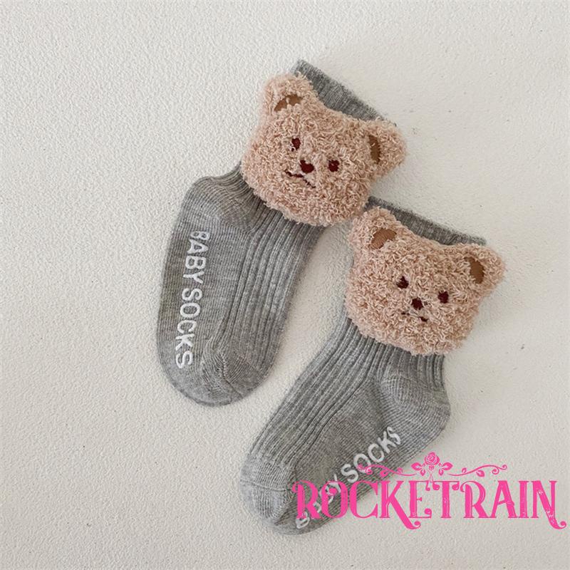 Đôi Vớ Nhẹ Mềm Chống Trượt In Hình Gấu Hoạt Hình Đáng Yêu Cho Bé