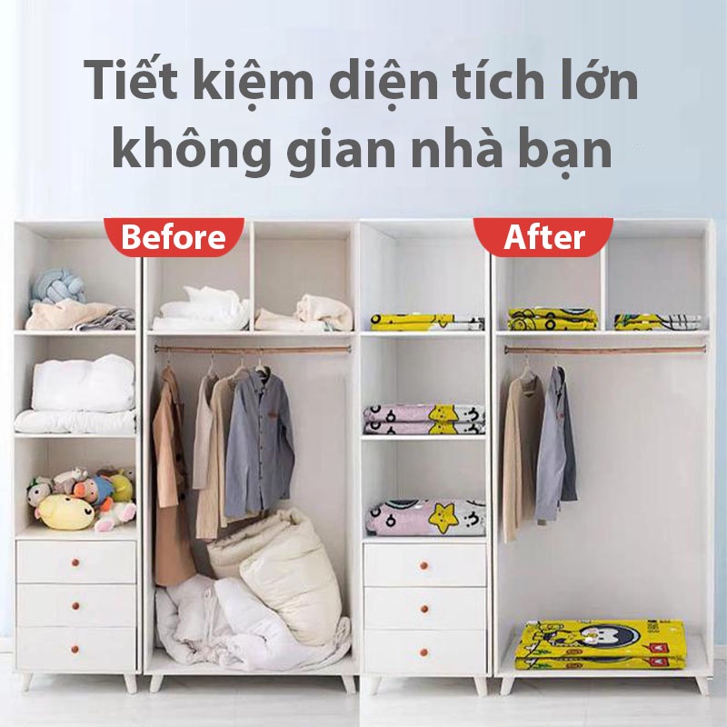 Túi Hút Chân Không Bảo Quản Quần Áo, Chăn Màn Chất Liệu PA/PE Mềm Dẻo Tiện Lợi, Tiết Kiệm Không Gian Tuyệt Đối 88325