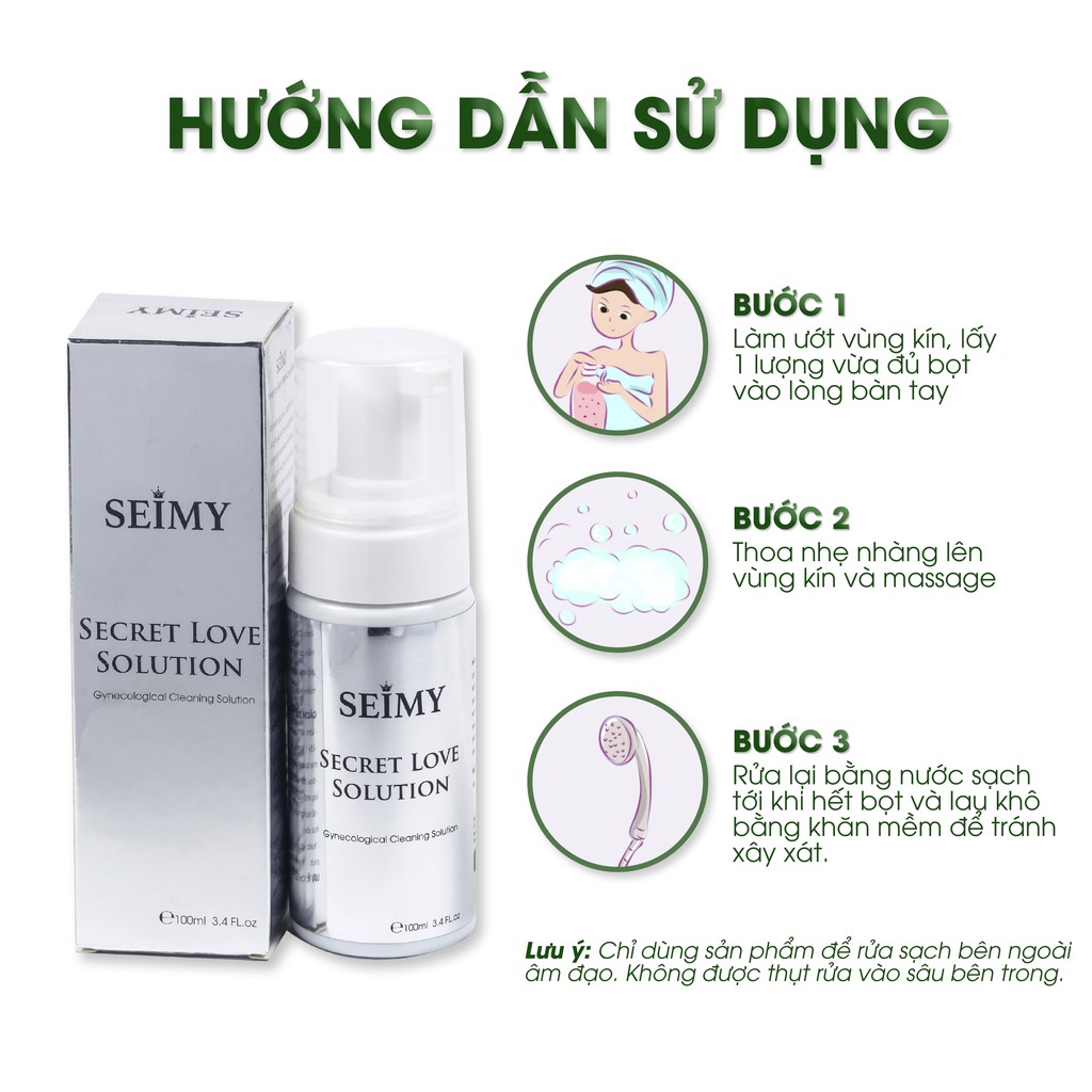 Dung dịch vệ sinh vùng kín SEIMY dạng bọt - Secret Love Solution