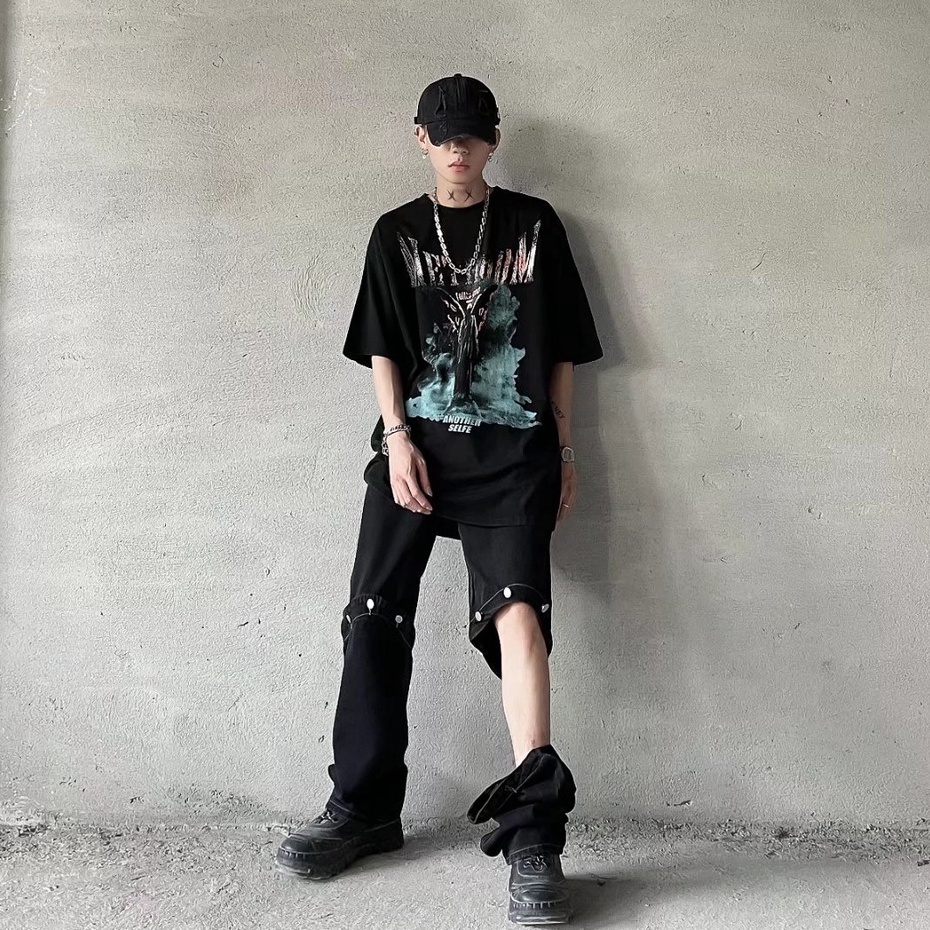 Áo Thun Tay Ngắn In Họa Tiết Âu Mỹ Thời Trang Mùa Hè Cho Nam Size M-8XL