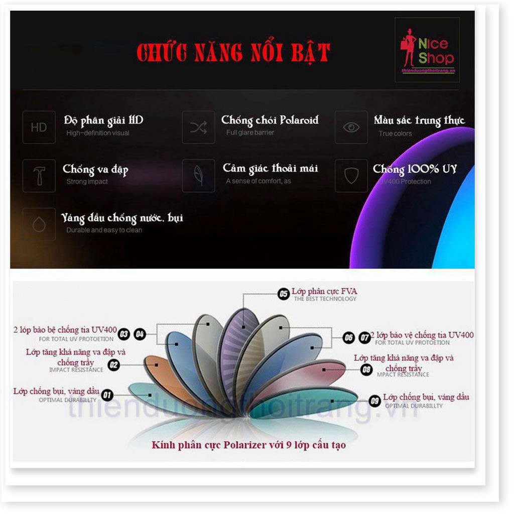 Xả Kho - Kính mát phân cực chống chói chống trầy kiểu dáng thể thao | BigBuy360 - bigbuy360.vn