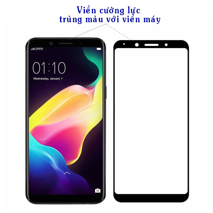 kính cường lực 5D full màn Oppo F5/F7/F9/F1s