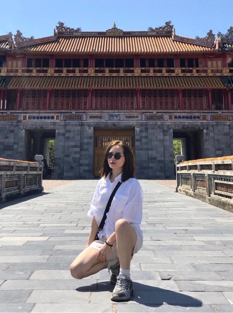 A0033 Áo sơ mi nữ form rộng AUDREY tay lỡ chất thô mát kiểu dáng basic Hàn Quốc