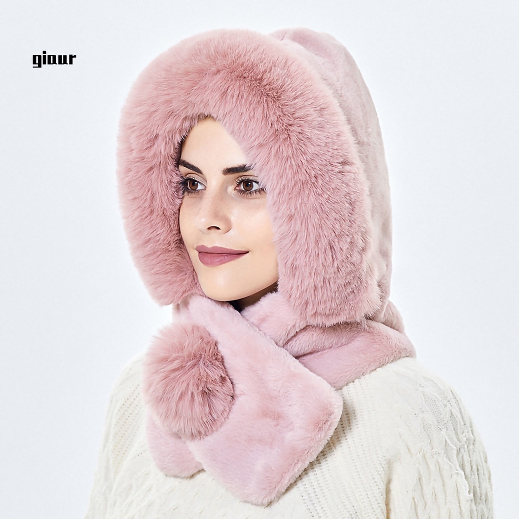 Mũ beanie trùm tai dày dặn giữ ấm thời trang