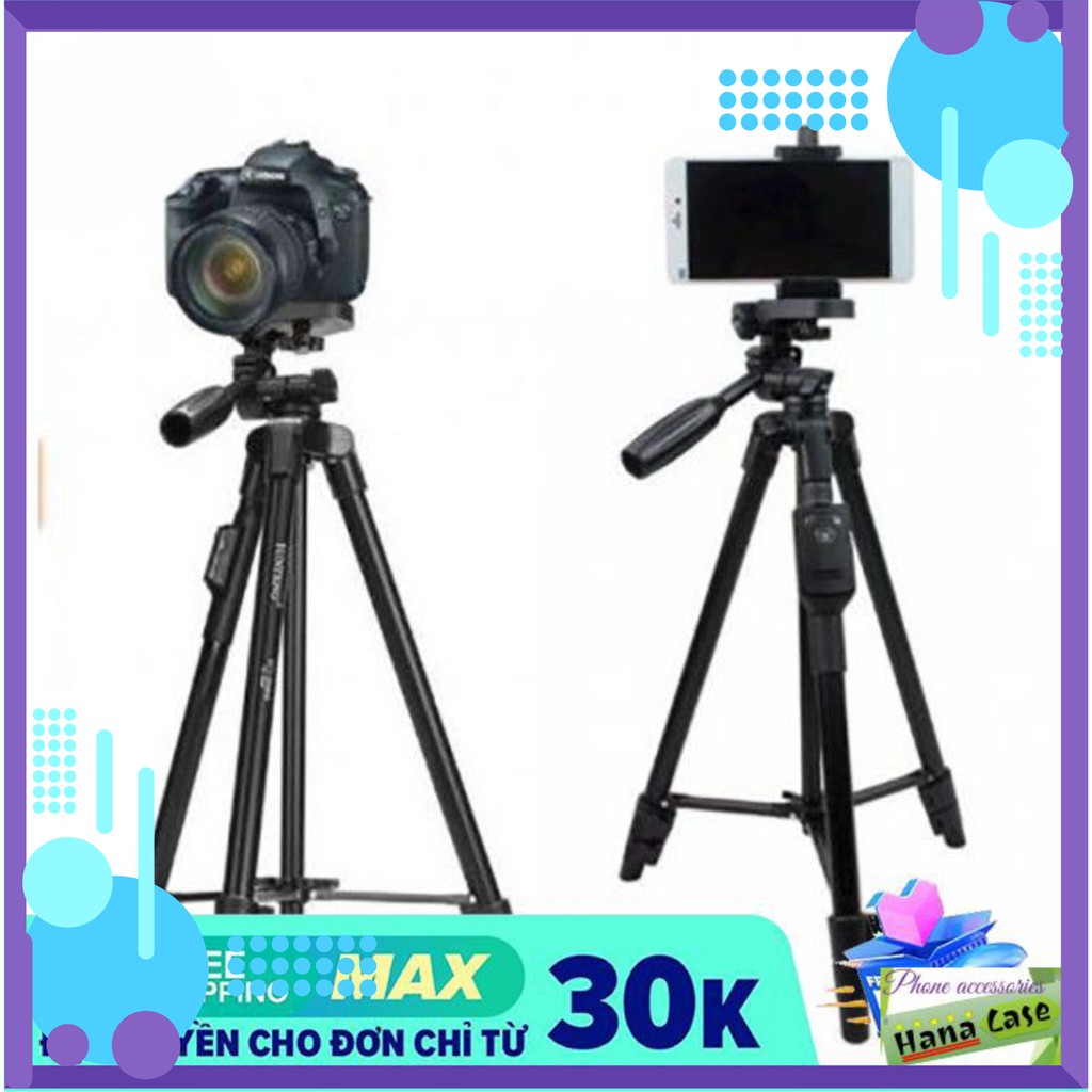 Chân Máy Ảnh Camera, Giá Đỡ Điện Thoại Chuyên Nghiệp Yunteng VCT 5208 Livestream