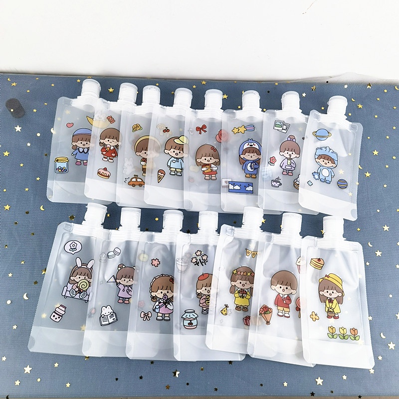 We Flower Túi Đựng Dầu Gội / Mỹ Phẩm Dung Tích 30ml / 50ml / 100ml Hoạ Tiết Xinh Xắn Thiết Kế Tiện Dụng Khi Đi Du Lịch