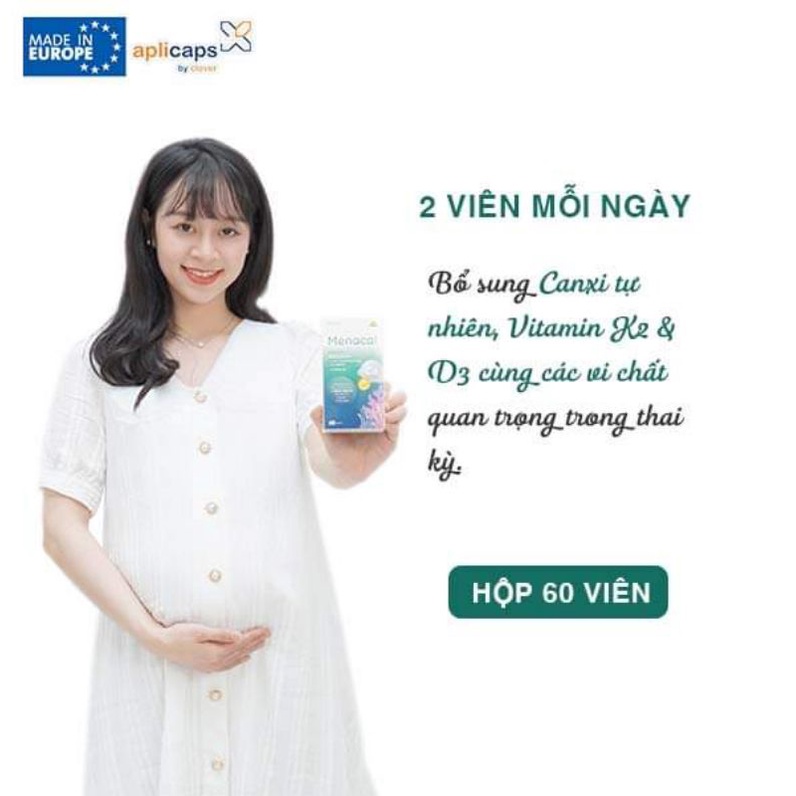 Menacal - Canxi hữu cơ, tự nhiên từ tảo biển cho bà bầu (hộp 60 viên)