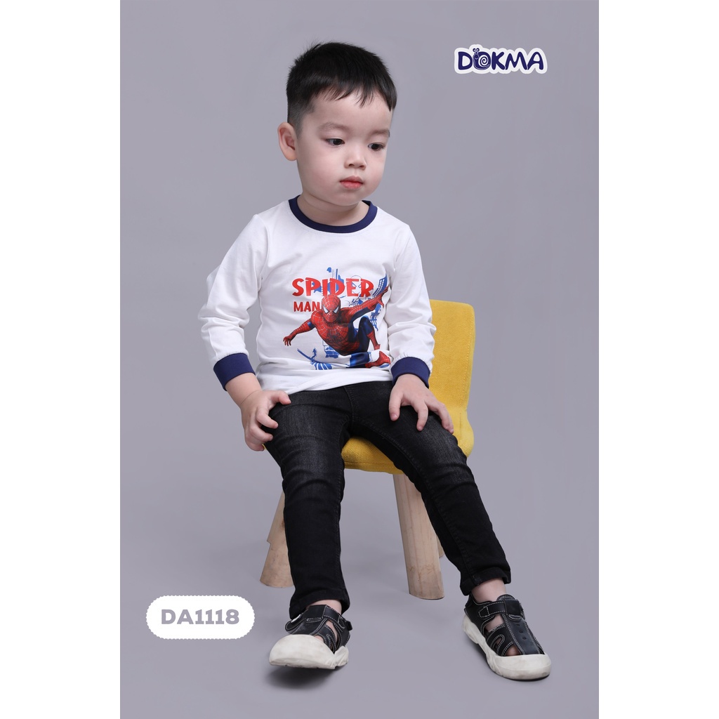 2-7y Áo dài tay cổ tròn bé trai Dokma DA1118/ DA1815