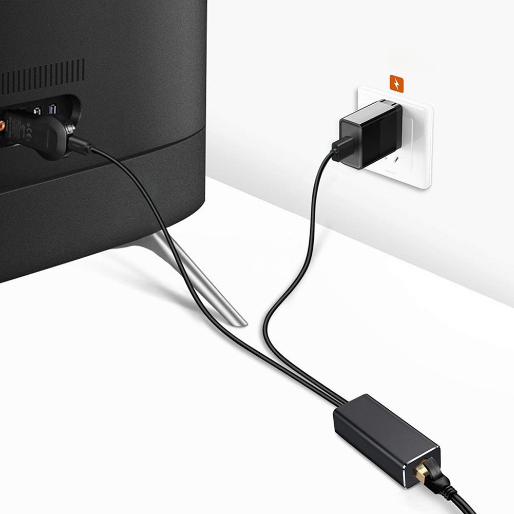 Cáp Chuyển Đổi Mạng Ethernet 2 Trong 1 Cho Chromecast Fire Tv Stick