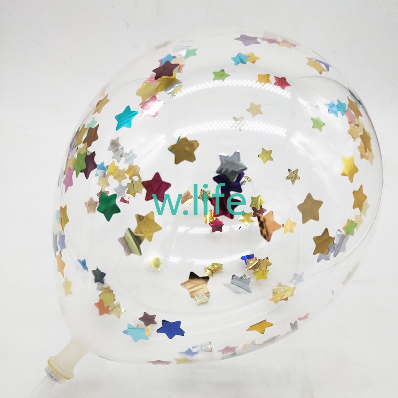 Bong Bóng Trong Suốt 12 Inch Trang Trí Hoa Giấy Đẹp Mắt