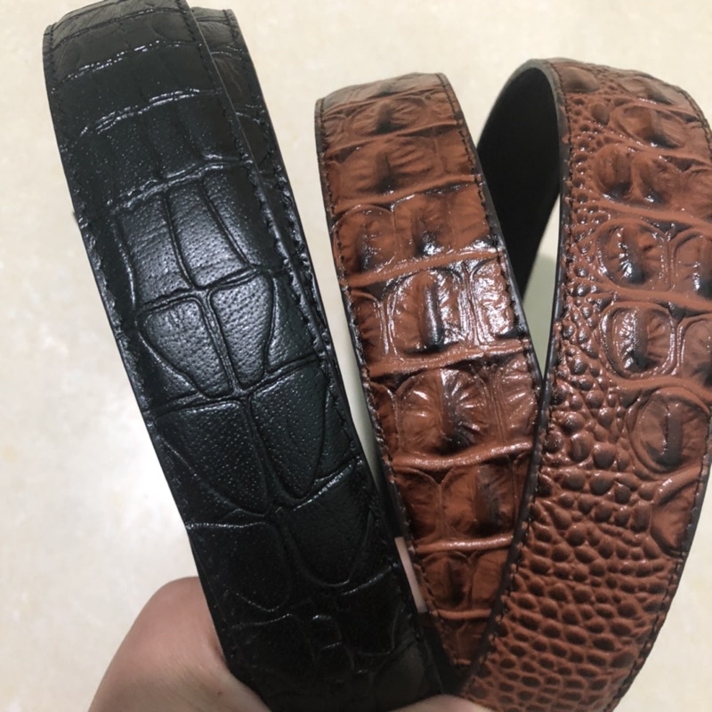 Dây nịt nam da bò không mặt khóa thắt lưng nam không đầu khóa