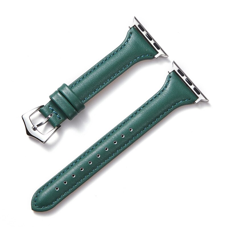 Dây Đeo Bằng Da Mỏng Kích Thước 40mm 38mm Dành Cho Đồng Hồ Thông Minh Apple Watch Iwatch Series 1 2 3 4 5 6 Se 44mm 42mm