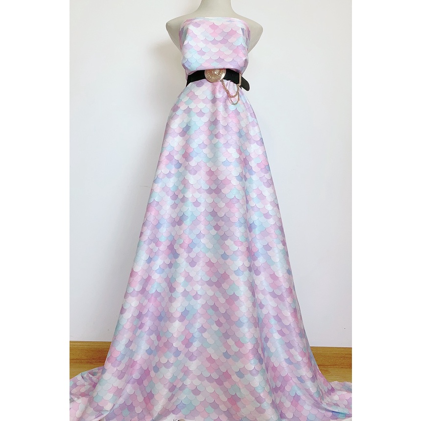 Vải lụa may áo dài, váy, sơ mi, tiệm vải của Hạp, mã 14, lụa vân xương cá chất mềm mịn