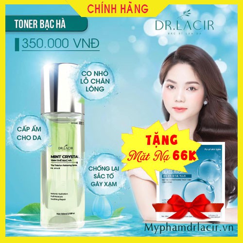 Toner Tinh Thể Bạc Hà lamer drlacir - Co Nhỏ Lỗ Chân Lông Và Cân Bằng Độ Ẩm