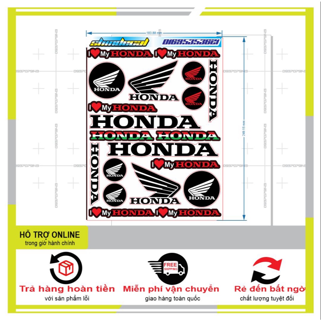 LOGO STICKER HONDA 05 - DUNG DECAL