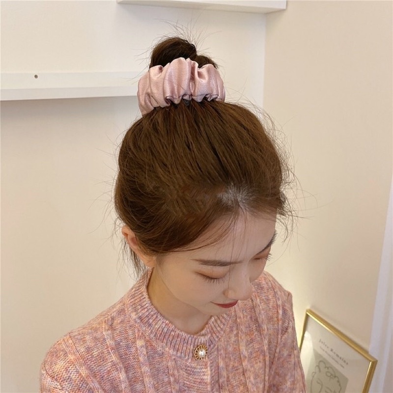 Kẹp búi tóc, Chun kẹp tóc hình tổ chim Scrunchies thời trang phong cách Hàn Quốc
