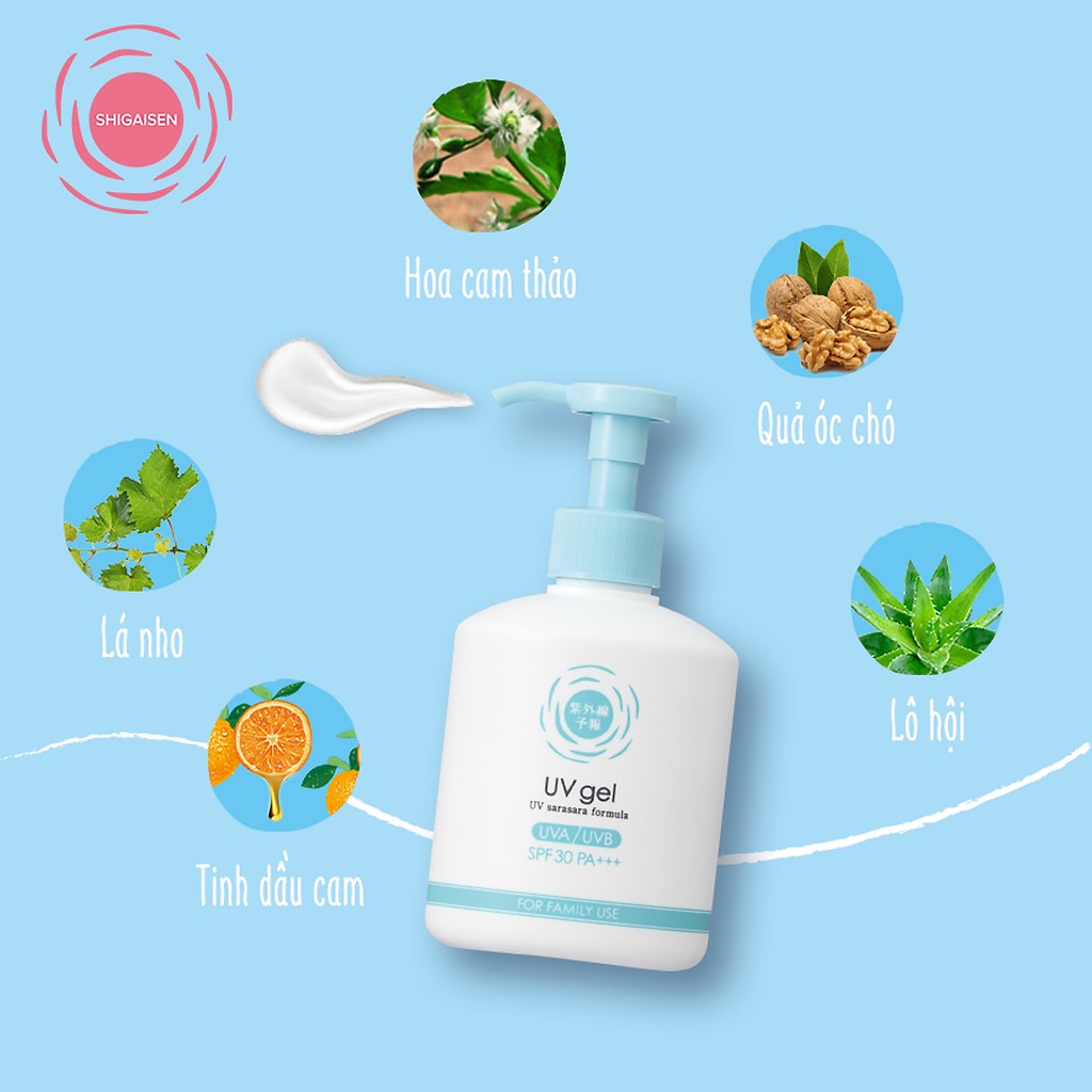 Gel Chống Nắng Shigaisen Yohou Uv Smooth Gel SPF30 PA +++ 250g