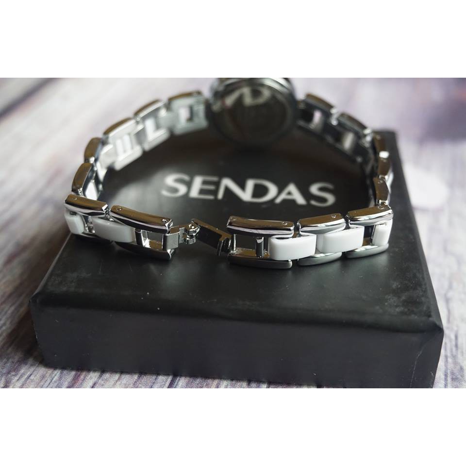 [ xả kho ]  ĐỒNG HỒ NỮ SENDA 8499 DÂY THÉP SỨ ĐỘC ĐÁO