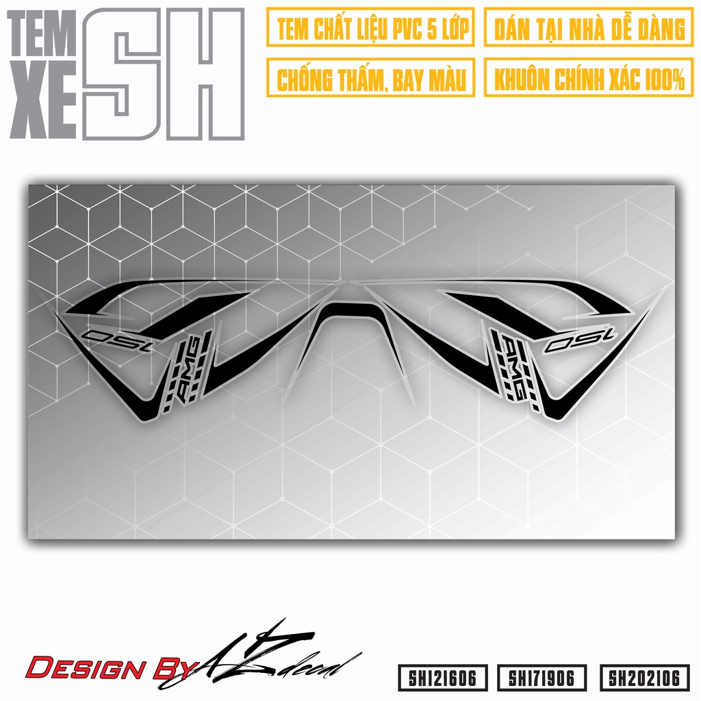 Tem Rời SH 2012 - 2022 Nhiều Màu AMG Gradient | SH06 | Decal Chế PVC Cao Cấp Chống Bay Màu, Chống Nước, Dễ Dán Tại Nhà