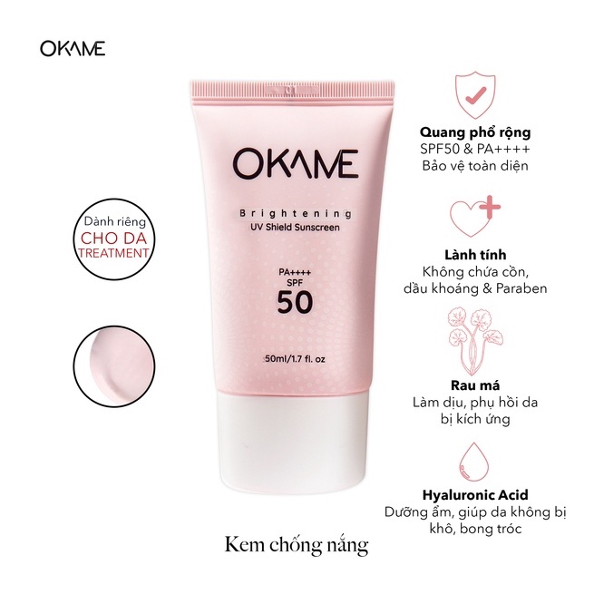 Combo Kem Chống Nắng Okame và Sáp Tẩy Trang