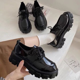 Giày da nữ thời trang Hàn Quốc đế dày