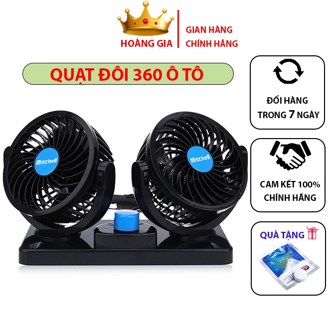 Quạt Ô Tô – Quạt Xe Ô Tô – Mini 12V Xoay Thông Minh Để Trên Ô Tô Nhỏ Gọn Cực Mát Hàng Cao Cấp