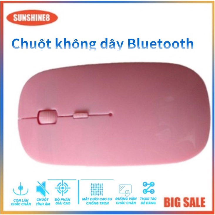 Chuột không dây Bluetooth Chuột quang không dây 2.4G kèm đầu nhận USB cho điện thoại di động
