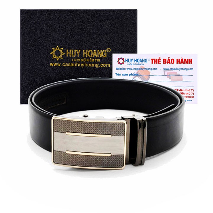 Thắt lưng nam da bò 1,4m 4P đầu tăng màu đen HP4144 (giao đầu khóa ngẫu nhiên)